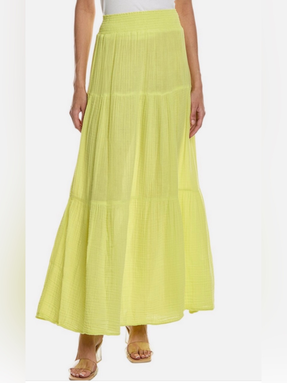 Michael Stars Sandy Gauze Maxi Skirt Peridot XS NWT $138